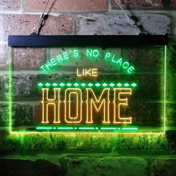 ADVPRO There is No Place Like Home Bedroom Display Dual Color LED Neon Sign st6-i3689 - Green & Yellow