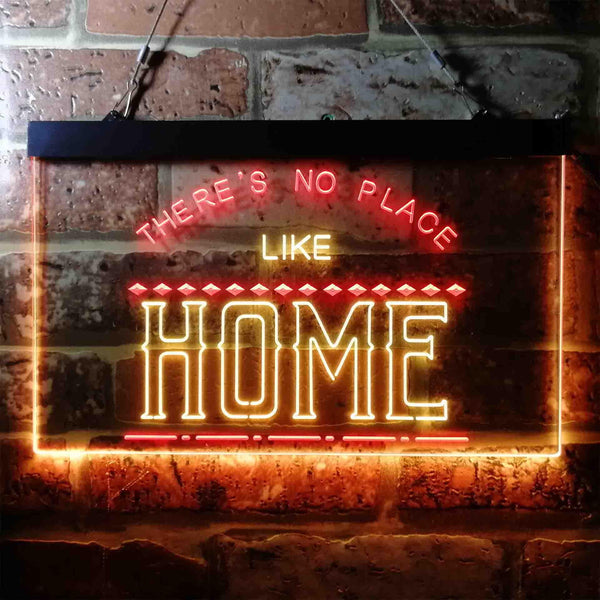 ADVPRO There is No Place Like Home Bedroom Display Dual Color LED Neon Sign st6-i3689 - Red & Yellow