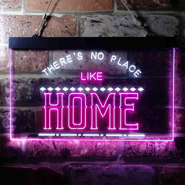 ADVPRO There is No Place Like Home Bedroom Display Dual Color LED Neon Sign st6-i3689 - White & Purple