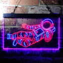 ADVPRO Astronaut Fire Space Rocket Kid Room Bedroom Dual Color LED Neon Sign st6-i3692 - Blue & Red