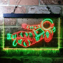 ADVPRO Astronaut Fire Space Rocket Kid Room Bedroom Dual Color LED Neon Sign st6-i3692 - Green & Red