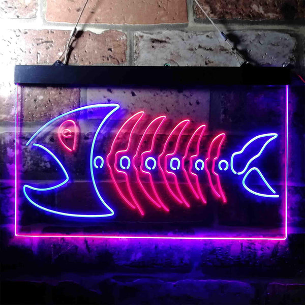 ADVPRO Fish Bond Night Club Display Room Dual Color LED Neon Sign st6-i3693 - Blue & Red
