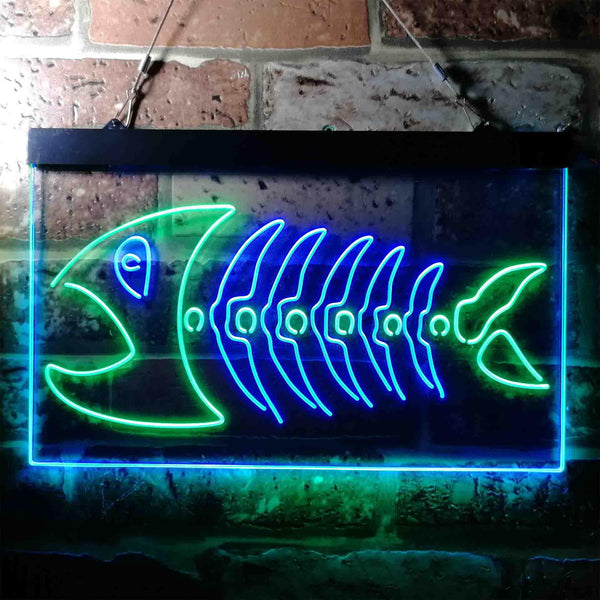 ADVPRO Fish Bond Night Club Display Room Dual Color LED Neon Sign st6-i3693 - Green & Blue