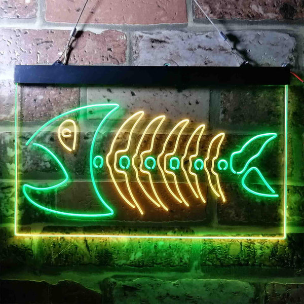 ADVPRO Fish Bond Night Club Display Room Dual Color LED Neon Sign st6-i3693 - Green & Yellow
