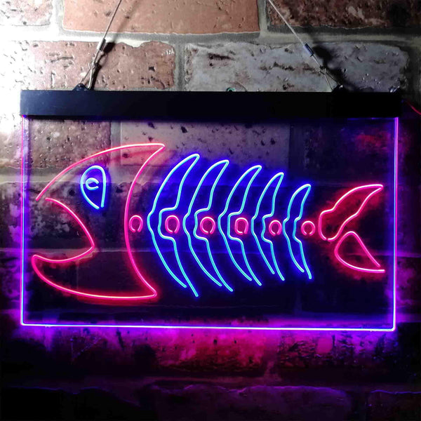 ADVPRO Fish Bond Night Club Display Room Dual Color LED Neon Sign st6-i3693 - Red & Blue