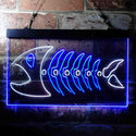 ADVPRO Fish Bond Night Club Display Room Dual Color LED Neon Sign st6-i3693 - White & Blue