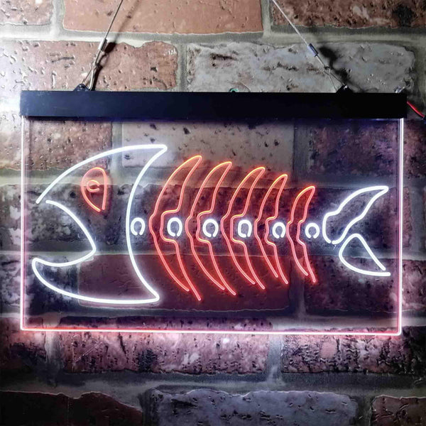 ADVPRO Fish Bond Night Club Display Room Dual Color LED Neon Sign st6-i3693 - White & Orange