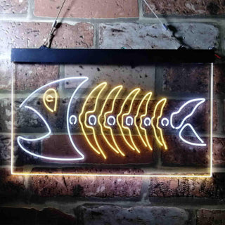 ADVPRO Fish Bond Night Club Display Room Dual Color LED Neon Sign st6-i3693 - White & Yellow