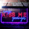 ADVPRO Always Kiss Me Goodnight Bedroom Dual Color LED Neon Sign st6-i3694 - Blue & Red