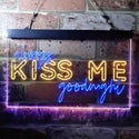 ADVPRO Always Kiss Me Goodnight Bedroom Dual Color LED Neon Sign st6-i3694 - Blue & Yellow