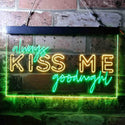 ADVPRO Always Kiss Me Goodnight Bedroom Dual Color LED Neon Sign st6-i3694 - Green & Yellow