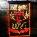 ADVPRO All You Need is Love Bedroom  Dual Color LED Neon Sign st6-i3698 - Red & Yellow