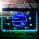 ADVPRO Jupiter Planet Galaxy Space Kid Room Dual Color LED Neon Sign st6-i3701 - Green & Blue