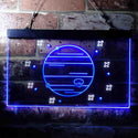 ADVPRO Jupiter Planet Galaxy Space Kid Room Dual Color LED Neon Sign st6-i3701 - White & Blue