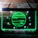 ADVPRO Jupiter Planet Galaxy Space Kid Room Dual Color LED Neon Sign st6-i3701 - White & Green