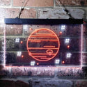 ADVPRO Jupiter Planet Galaxy Space Kid Room Dual Color LED Neon Sign st6-i3701 - White & Orange