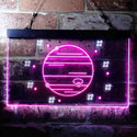 ADVPRO Jupiter Planet Galaxy Space Kid Room Dual Color LED Neon Sign st6-i3701 - White & Purple