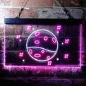 ADVPRO Mars Planet Galaxy Space Kid Room Dual Color LED Neon Sign st6-i3702 - White & Purple