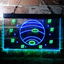 ADVPRO Neptune Planet Galaxy Space Kid Room Dual Color LED Neon Sign st6-i3703 - Green & Blue