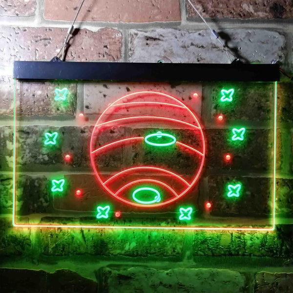 ADVPRO Neptune Planet Galaxy Space Kid Room Dual Color LED Neon Sign st6-i3703 - Green & Red