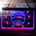 ADVPRO Neptune Planet Galaxy Space Kid Room Dual Color LED Neon Sign st6-i3703 - Red & Blue