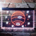 ADVPRO Neptune Planet Galaxy Space Kid Room Dual Color LED Neon Sign st6-i3703 - White & Orange