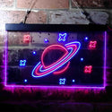 ADVPRO Saturn Planet Wings Galaxy Space Kid Room Dual Color LED Neon Sign st6-i3704 - Red & Blue