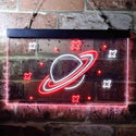 ADVPRO Saturn Planet Wings Galaxy Space Kid Room Dual Color LED Neon Sign st6-i3704 - White & Red