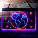 ADVPRO The Earth Planet Galaxy Space Kid Room Dual Color LED Neon Sign st6-i3705 - Blue & Red