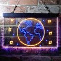 ADVPRO The Earth Planet Galaxy Space Kid Room Dual Color LED Neon Sign st6-i3705 - Blue & Yellow