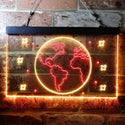 ADVPRO The Earth Planet Galaxy Space Kid Room Dual Color LED Neon Sign st6-i3705 - Red & Yellow