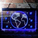 ADVPRO The Earth Planet Galaxy Space Kid Room Dual Color LED Neon Sign st6-i3705 - White & Blue