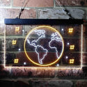 ADVPRO The Earth Planet Galaxy Space Kid Room Dual Color LED Neon Sign st6-i3705 - White & Yellow