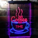 ADVPRO Coffee Time Cup Shop Cafe  Dual Color LED Neon Sign st6-i3708 - Blue & Red