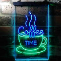 ADVPRO Coffee Time Cup Shop Cafe  Dual Color LED Neon Sign st6-i3708 - Green & Blue