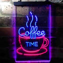 ADVPRO Coffee Time Cup Shop Cafe  Dual Color LED Neon Sign st6-i3708 - Red & Blue