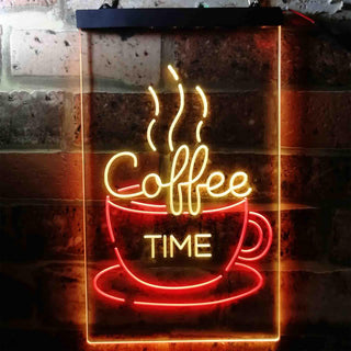 ADVPRO Coffee Time Cup Shop Cafe  Dual Color LED Neon Sign st6-i3708 - Red & Yellow