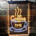 ADVPRO Coffee Time Cup Shop Cafe  Dual Color LED Neon Sign st6-i3708 - White & Yellow