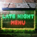 ADVPRO Late Night Menu Cafe Dual Color LED Neon Sign st6-i3713 - Green & Red