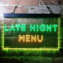 ADVPRO Late Night Menu Cafe Dual Color LED Neon Sign st6-i3713 - Green & Yellow