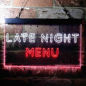 ADVPRO Late Night Menu Cafe Dual Color LED Neon Sign st6-i3713 - White & Red