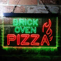 ADVPRO Brick Oven Pizza Cafe Dual Color LED Neon Sign st6-i3714 - Green & Red