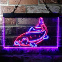 ADVPRO Carp Fish Cabin Game Room Dual Color LED Neon Sign st6-i3716 - Blue & Red