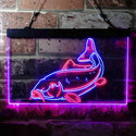 ADVPRO Carp Fish Cabin Game Room Dual Color LED Neon Sign st6-i3716 - Red & Blue