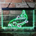 ADVPRO Carp Fish Cabin Game Room Dual Color LED Neon Sign st6-i3716 - White & Green