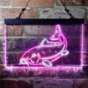 ADVPRO Carp Fish Cabin Game Room Dual Color LED Neon Sign st6-i3716 - White & Purple