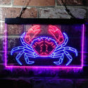 ADVPRO Crab Seafood Ocean Display Dual Color LED Neon Sign st6-i3717 - Blue & Red