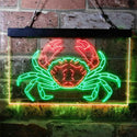 ADVPRO Crab Seafood Ocean Display Dual Color LED Neon Sign st6-i3717 - Green & Red