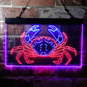 ADVPRO Crab Seafood Ocean Display Dual Color LED Neon Sign st6-i3717 - Red & Blue