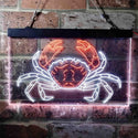 ADVPRO Crab Seafood Ocean Display Dual Color LED Neon Sign st6-i3717 - White & Orange